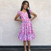 Frills Georgette Floral Frock